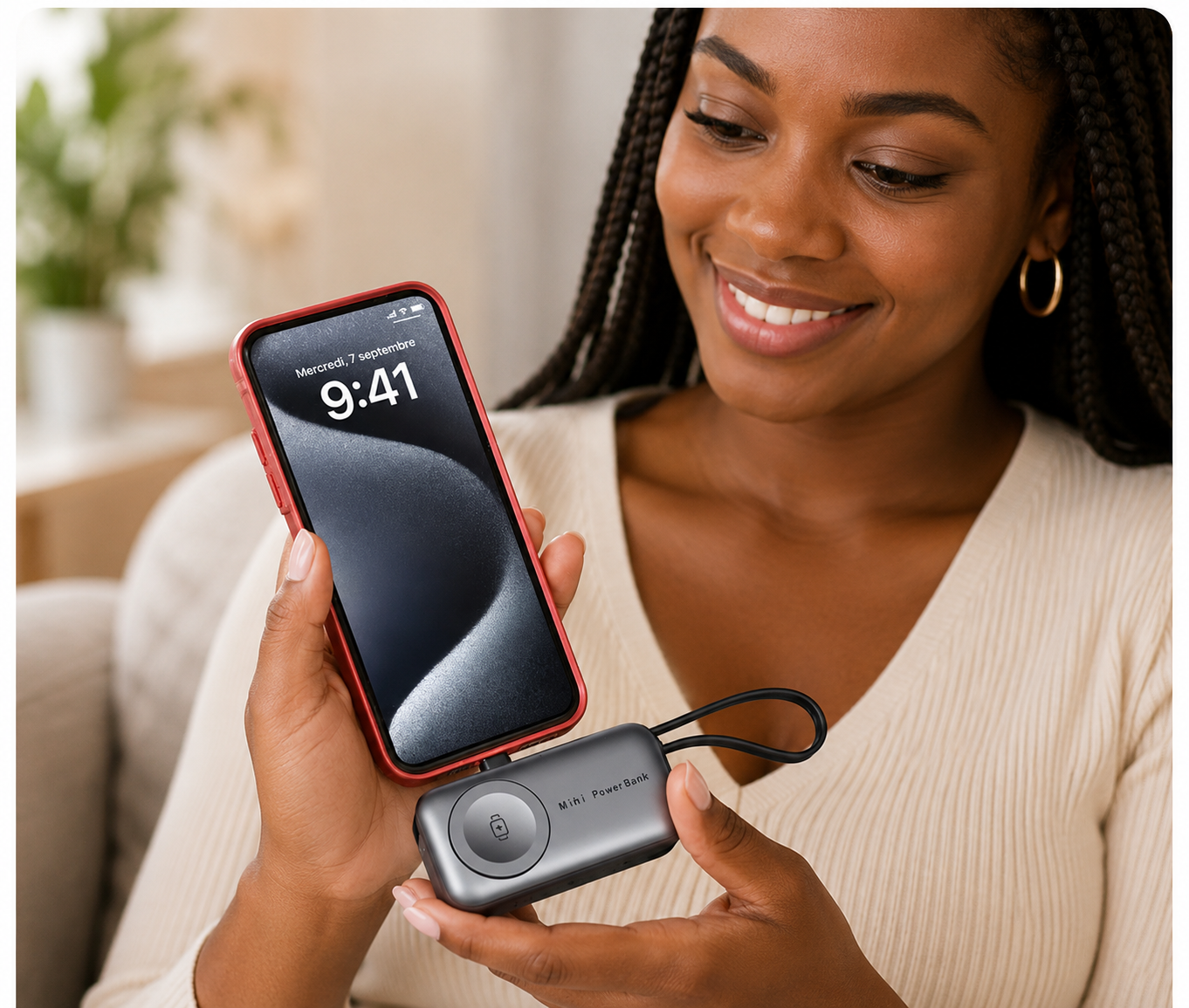 Batterie Externe Premium 3-en-1 – Technologie Magnétique 50000mAh