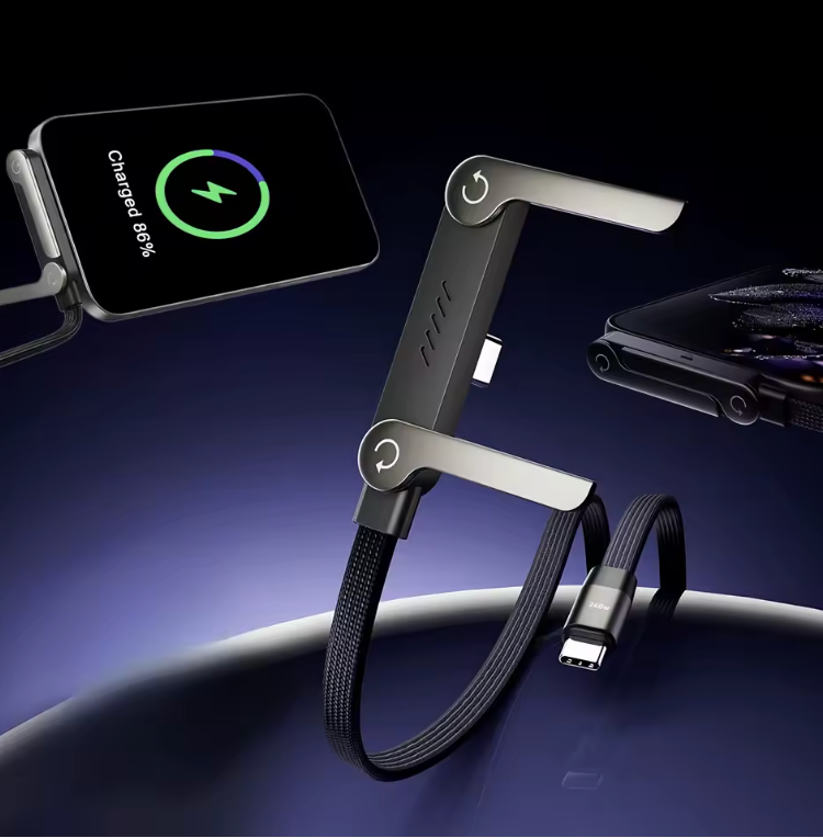 ACHETÉ = 1 OFFERT (PROMO SPÉCIALE)⚡Câble de Charge Rapide 240W avec Support Téléphone