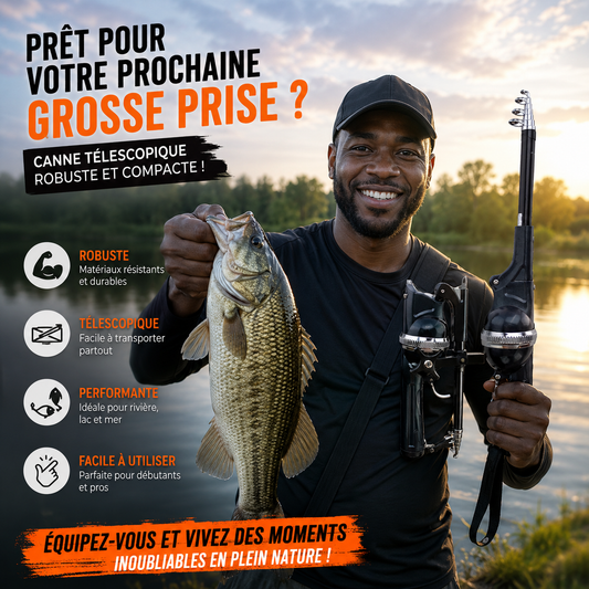 🎣 COMPACTE, ROBUSTE ET PRÊTE POUR LES GROSSES PRISES !