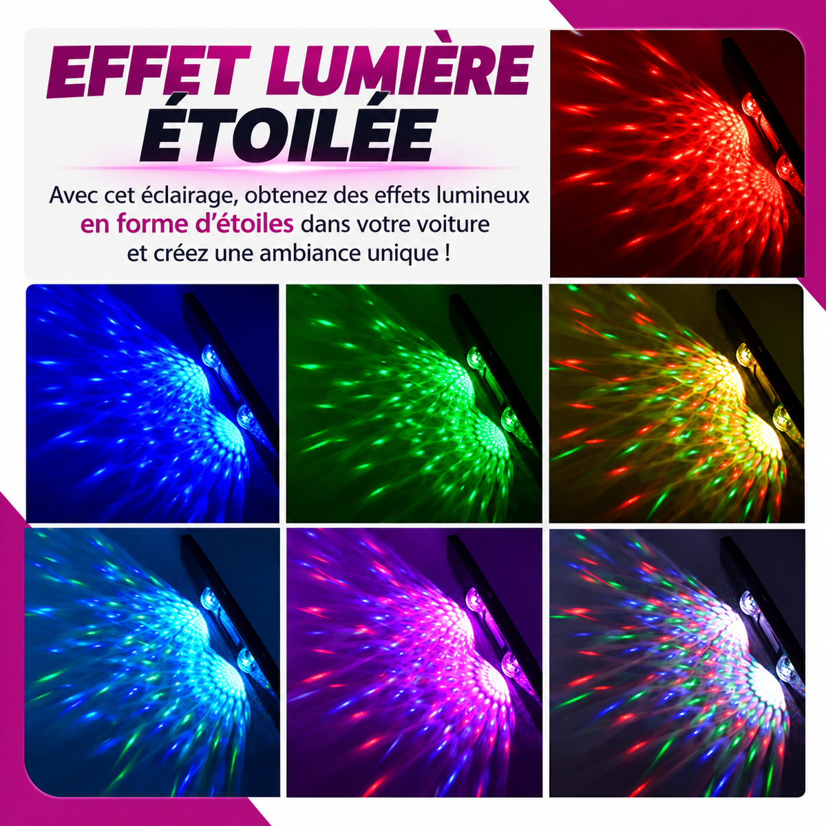 Éclairage LED RGB Premium pour Intérieur de Voiture