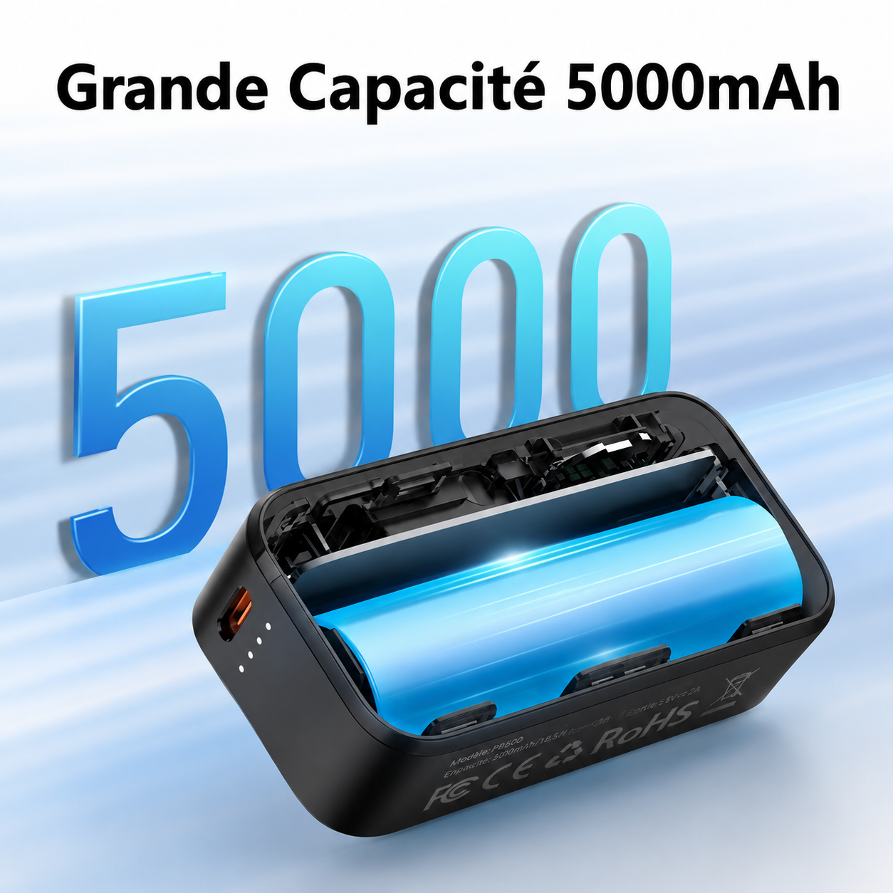 Batterie Externe Premium 3-en-1 – Technologie Magnétique 50000mAh