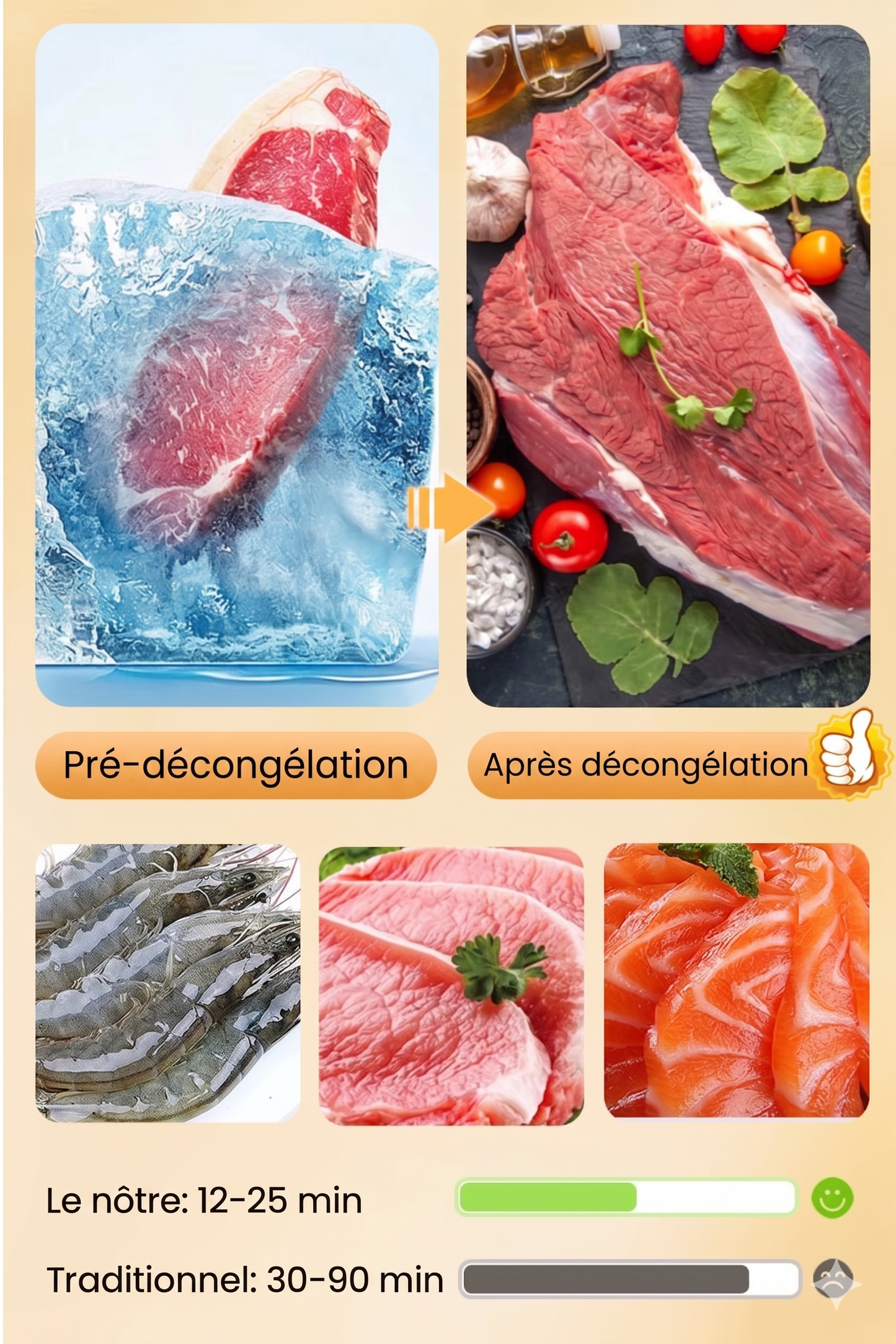 Décongélateur rapide pour aliments