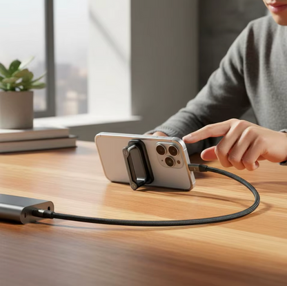 ACHETÉ = 1 OFFERT (PROMO SPÉCIALE)⚡Câble de Charge Rapide 240W avec Support Téléphone