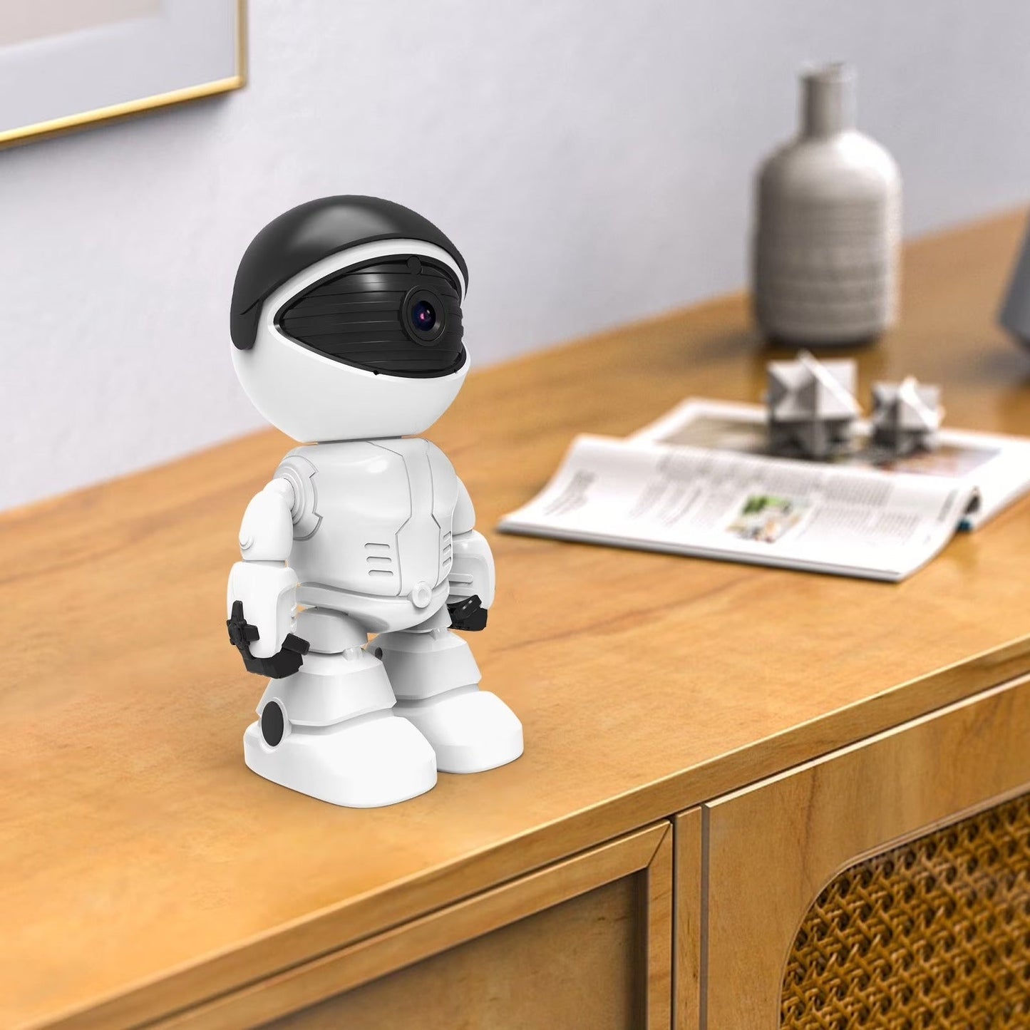 Caméra Robot WiFi 1080P – Surveillez Votre Maison 24h/24, Où Que Vous Soyez