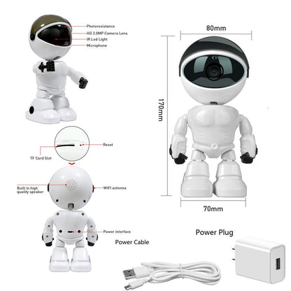 Caméra Robot WiFi 1080P – Surveillez Votre Maison 24h/24, Où Que Vous Soyez